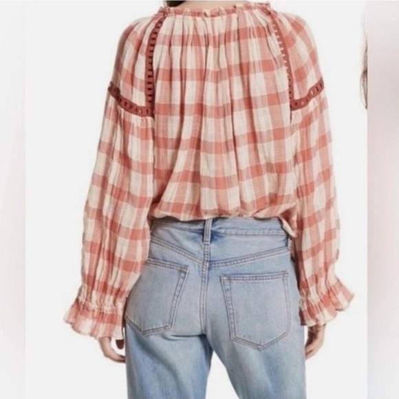 NWT Free People Honey Grove Plaid Top (size S) - Picture 4 of 11
